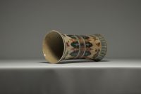 China - Large polychrome porcelain vase decorated with chimeras.