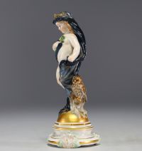 Meissen - Sujet en porcelaine polychrome, d'époque XIXème.