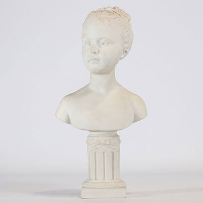 Bisque bust of a young woman