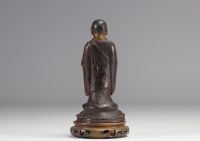 Standing gilt bronze Buddha from the Ming period (明朝)