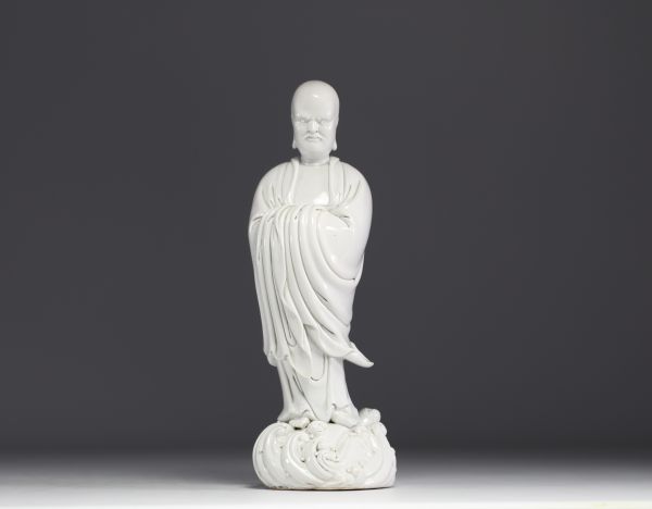 Chine - Statue de Damo en porcelaine blanc de Chine.