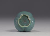 China - double gourd vase in partridge egg color.