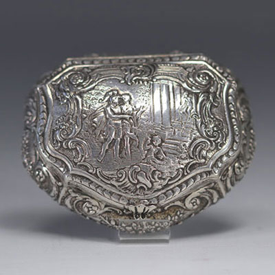 Silver box 18th century genre scene hallmarks