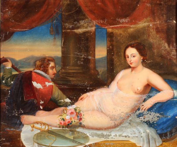 Jean DAOUX (1677-1734) after - “Odalisque” Oil on panel, 19th century French school.