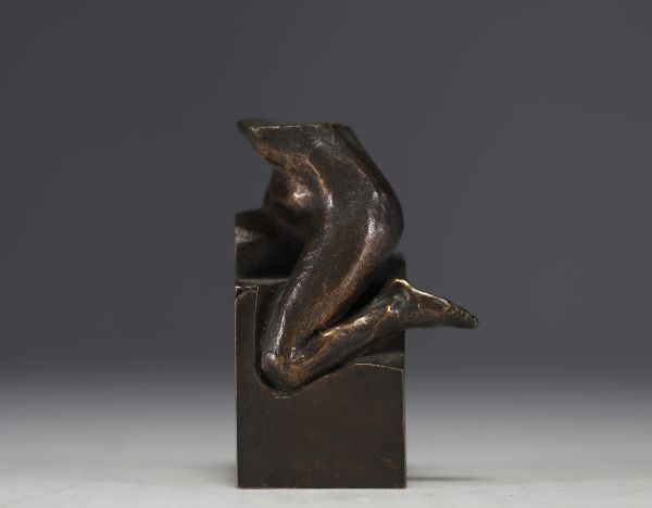 Félix ROULIN (1931-2003) ‘Jambe de femme’ (Woman's leg) A bronze sculpture with a matte brown patina, signed and numbered 1/25.