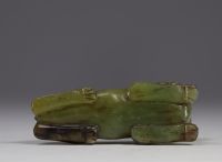 China - Pekingese dog in jade, Qing period.