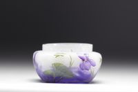 DAUM Nancy - pocket tray decorated with small violettes