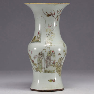 China - Famille rose porcelain vase decorated with figures, circa 1900.