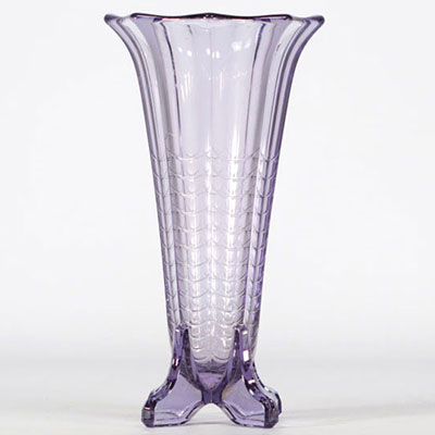 Val Saint Lambert Luxval Art Deco vase