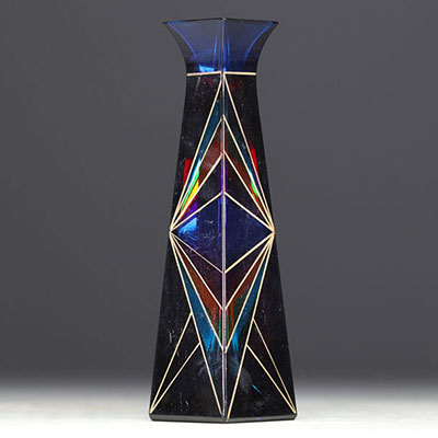 Murano - “Kaleidoscope” glass vase.