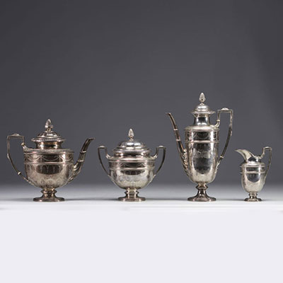 Jean-Baptiste Claude ODIOT à PARIS - Solid silver coffee service.