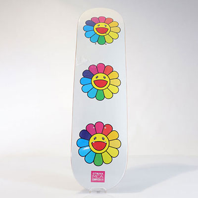 Takashi Murakami (after) - Triple Flower, 2017 Screenprint on skateboard decks Limited Edition