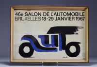 Julian KEY (1930-1999) Poster ‘46e Salon de l'automobile à Bruxelles 1967’ by Jan De Vos.