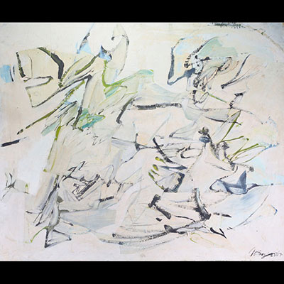 Frédéric DUFOOR (1943- ) - ‘Abstract composition’ Oil on canvas, 1968.