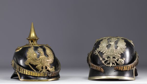 Germany - Set of two infantry spiked helmets, model 1887.