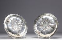 Henri SOUFFLOT - Pair of solid silver dishes. 19th.