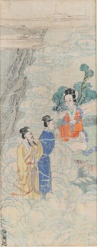 China - Set of two drawings on rice paper.