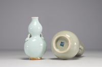 China - Set of four celadon porcelain vases.