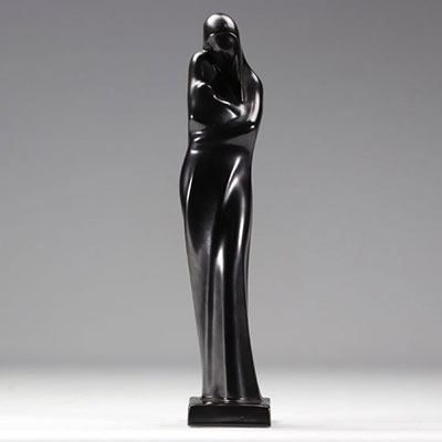 VILLEROY & BOCH Septfontaines,  sculpture noire en faïence