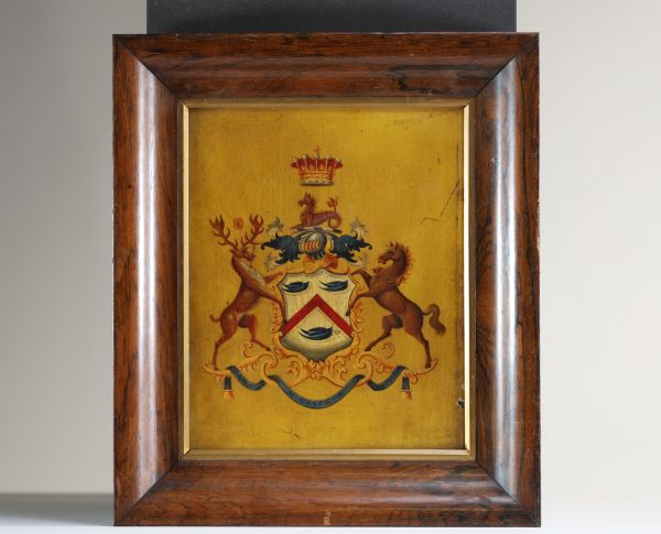 Oil on panel representing the coat of arms of the Duke of Norfolk, early 19th century.