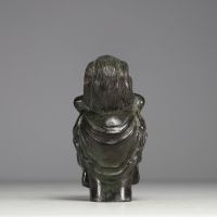 Indonésie - Tête de Bouddha en bronze.