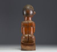 Afrique RDC - Statue Tchokwé en bois sculpté.