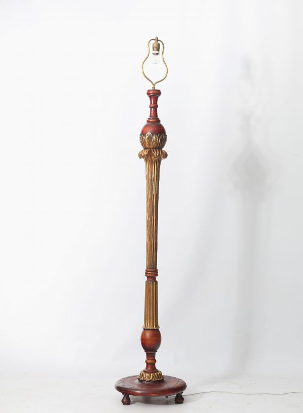 Alfred CHAMBON (1884-1973) attr. to - Floor lamp in wood and gilded wood.