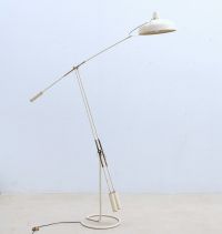 Gian Franco LEGLER (1922-2015) pour Arredoluce - Lampadaire Movalux en laiton et aluminium peint, 1951.