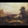 David COX (1783-1859) ‘Animated landscape’ Early 19th century oil on canvas, signed (some restorations)