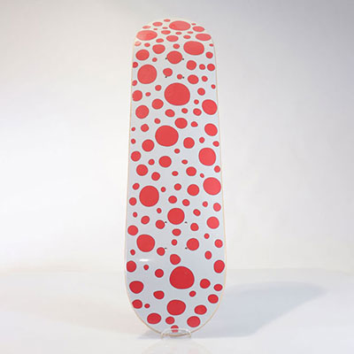 Yayoi Kusama (after) - Red Dots, 2018 Screenprint on skateboard deck Made in limited edition by Yayoi Kusama in collaboration with MoMA in 2018