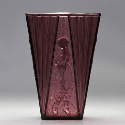 Val Saint Lambert Art Deco vase 