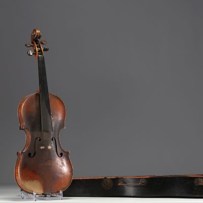 Violon ancien, étiquette intérieure Alexandri Gagliano Alomnius.