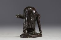 Jules DALOU (1838-1902) ‘Paysanne’ Small bronze with a brown patina, lost wax, foundry Susse Frs Paris, signed.