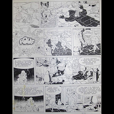 Guy COUNHAYE - Planche originale extraite de la série Géo et Tefta, parue dans Spirou