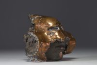 Félix ROULIN (1931-2003) ‘Visage au masque’ Bronze sculpture, signed and numbered 8/50.