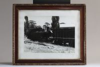 E. COULIER (XX) ‘Locomotive à vapeur’ Black and white photograph.