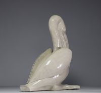 Roger DUTERME (1919-1997) ‘Pelican’ Glazed terracotta, mark on the piece, circa 1970.