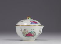 China - Famille Rose Wu Shuang Pu porcelain teapot.