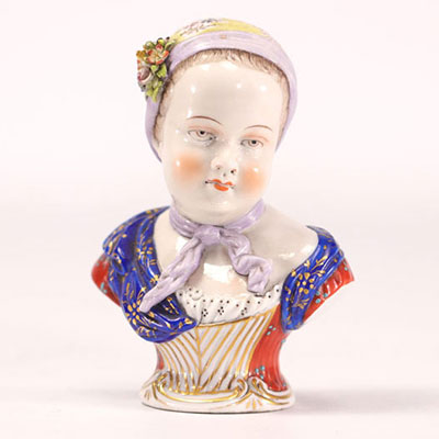 Buste en porcelaine de Marie Zephirine provenant d'Allemagne du XIXe siècle