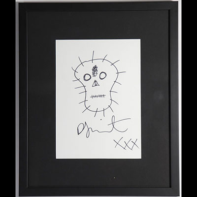 Damien HIRST, Attributed to Skull Head Drawing in black felt-tip pen on paper Hand signed, unique work