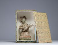 China - ‘Lute player’ Polychrome terracotta, Tang dynasty (?)