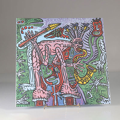 Robert Combas - Jazzman, 2021 Silkscreen on vinyl sleeve and vinyl record. Limited edition