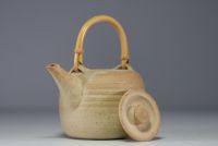 Pierre CULOT (1938-2011) Ceramic teapot, stamped C, circa 1980.