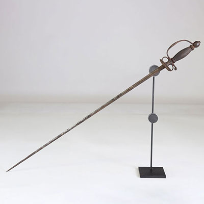 Small rapier sword triangular blade, France 18th century