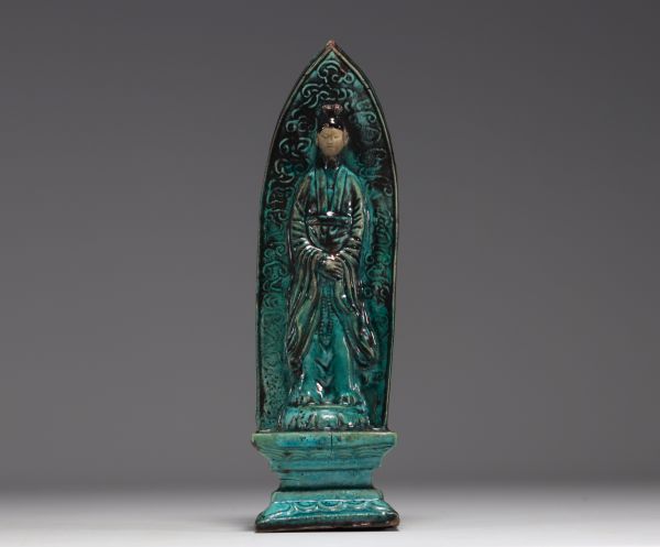 China - Kwangyin in green glazed porcelain, Canton.