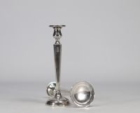 Pair of English sterling silver candlesticks from 20th century