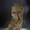 Afrique RDC - Masque Lega en bois sculpté et raphia. première moitié du 20ème siècle