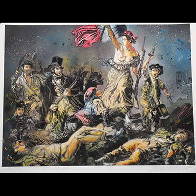 C215 (Christian Guémy) La Liberté Guidant le Peuple, 2020 Lithograph Signed, embossed, numbered and stamped by the artist