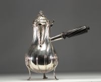 Imposing Louis XV silver coffee pot and chocolate pot, Lille, 1752.