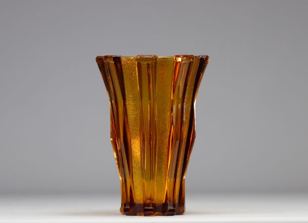 Scailmont vase, amber, Art Deco 1930-1935